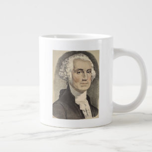 Caneca De Café Grande G Washington, Currier e Ives