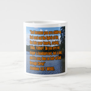 Caneca De Café Grande Gálatas 4:6-7 WEBU Mug