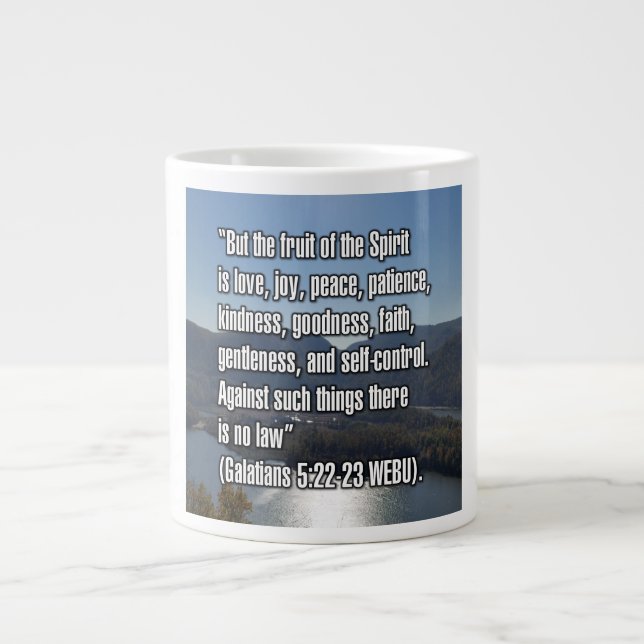 Caneca De Café Grande Galatians 5:22–23 WEBU Mug (Frente)