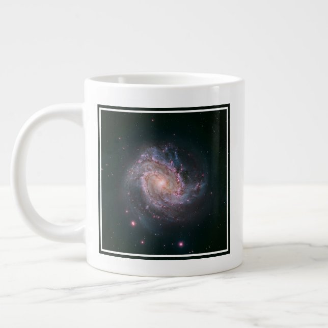Caneca De Café Grande Galáxia Espiral Barred Messier 83. 2 (Esquerda)