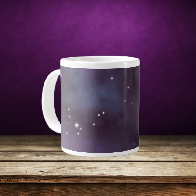Caneca De Café Grande Galáxia Violeta Mística Dusty (Criador carregado)