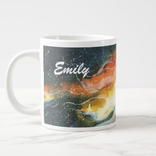 Caneca De Café Grande Galaxy Swirl Personalizado