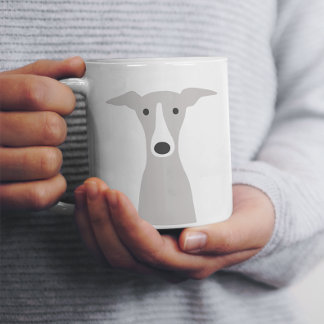 Caneca De Café Grande Galgo Grego, Galgo Grego italiano ou Cão Beijo