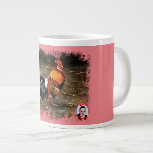 Caneca De Café Grande Galo (Frente Esquerda)