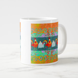 Caneca De Café Grande Galo Engraçado, Fazenda Engraçado, Presentes De An