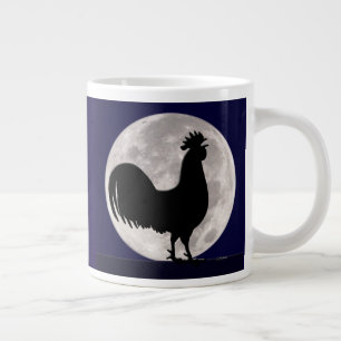 Caneca De Café Grande Galo no Luar