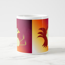 Caneca De Café Grande Galo Sentado Engraçado