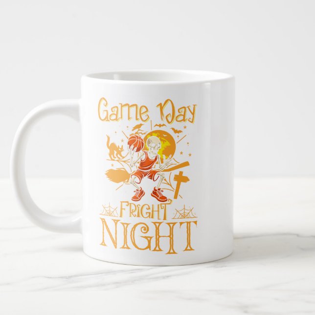 Caneca De Café Grande Game Day Fright Night Sports Halloween (Esquerda)
