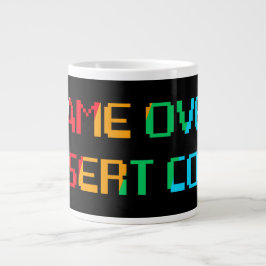 Caneca De Café Grande Game Over Insert Coin
