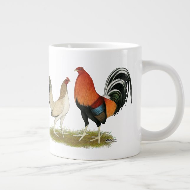 Caneca De Café Grande Gamefowl Wheatens (Direita)