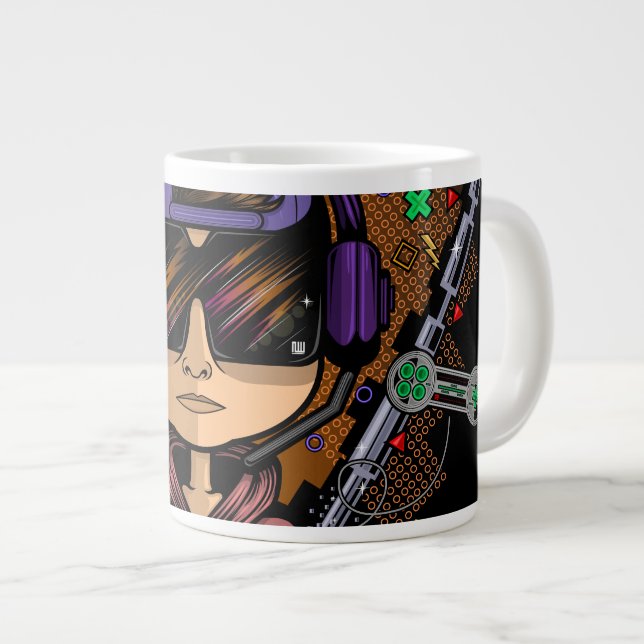 Caneca De Café Grande Gamer Boy (Frente Esquerda)