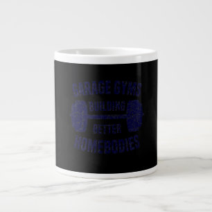 Caneca De Café Grande Garage Gyms Construindo Melhores Casamentos Barbel