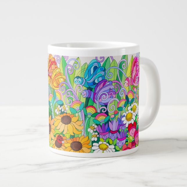 Caneca De Café Grande Garden Sky (Frente Esquerda)