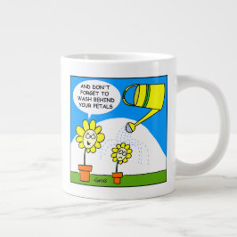 Caneca De Café Grande Gardener de Cartoon das Flores Engraçadas e Bonita