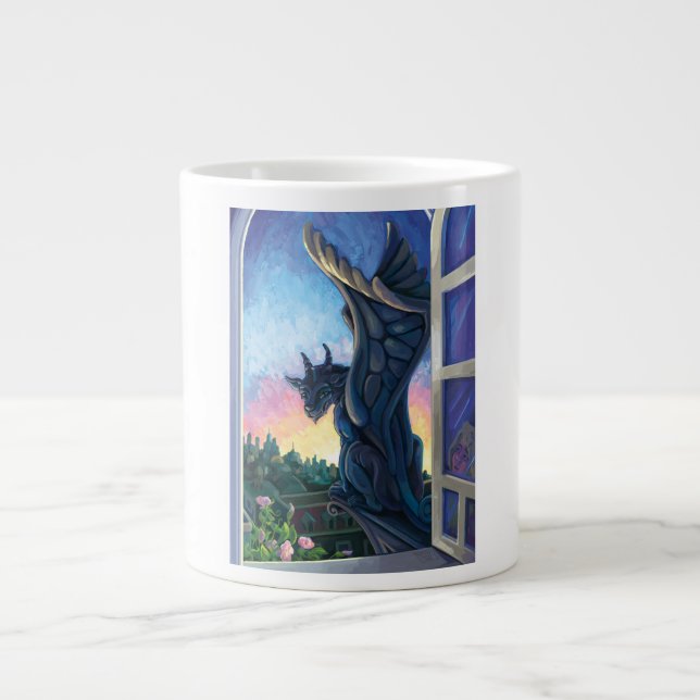 Caneca De Café Grande Gargoyle Guardian (Frente)
