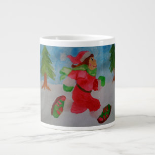 CANECA DE CAFÉ GRANDE GAROTA DO NATAL RUNNER JUMBO CAFÉ MUG