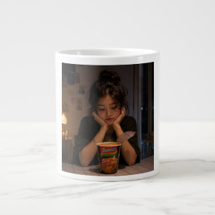 Caneca De Café Grande Garota Macarrão