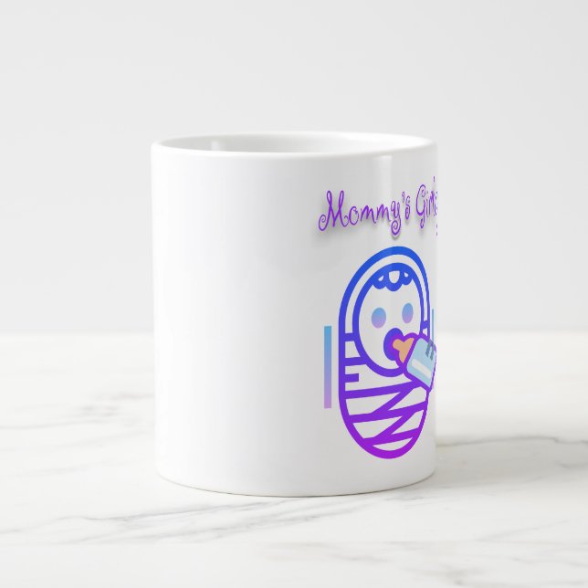 Caneca De Café Grande Garota mamãe - Jumbo Mug (Frente)