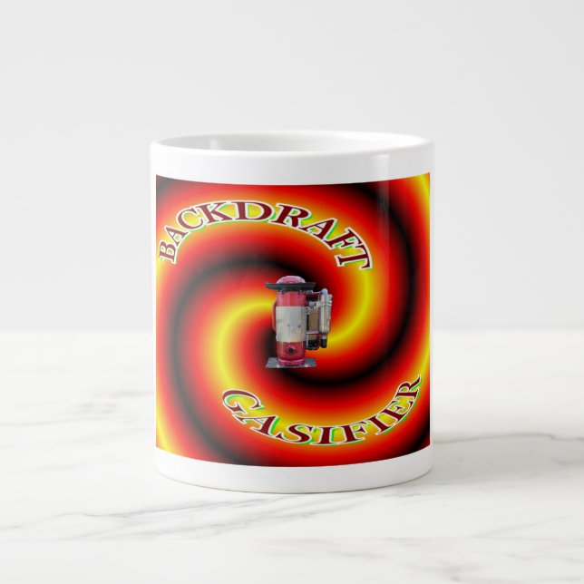Caneca De Café Grande Gasiador de backdraft (Frente)