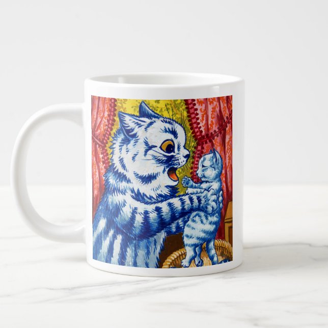 Caneca De Café Grande Gata e Seus Gatinhos (Esquerda)