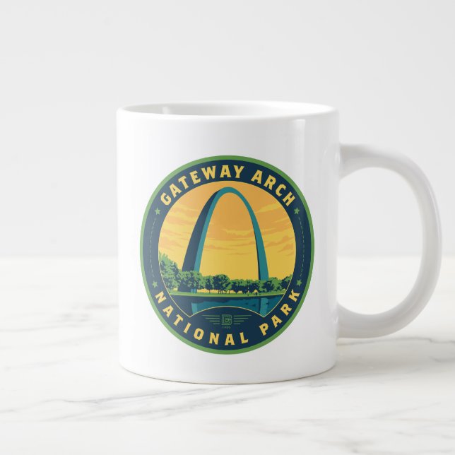 Caneca De Café Grande Gateway Arch National Park (Direita)