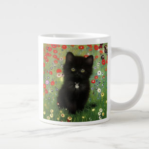 Caneca De Café Grande Gatinho Gustav Klimt