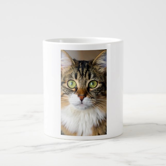 Caneca De Café Grande gato (Frente)