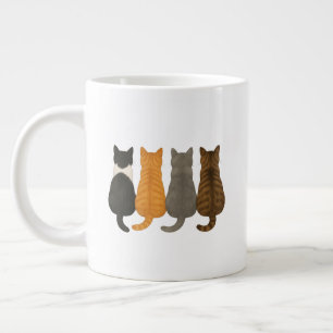 Caneca De Café Grande Gato Adorável Que Parecia Mínimo De Amantes De Gat