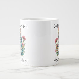 Caneca De Café Grande Gato Bonito Yoga Pose Meditação Engraçada Citação