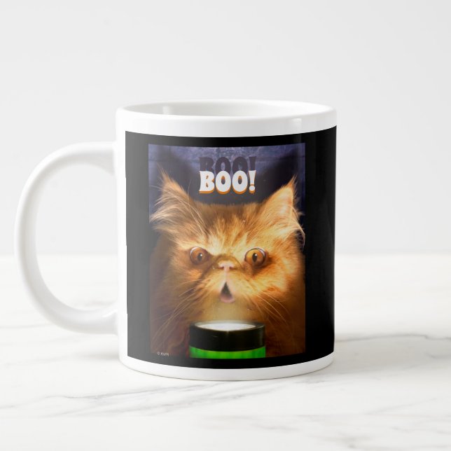 Caneca De Café Grande Gato com lanterna (Esquerda)