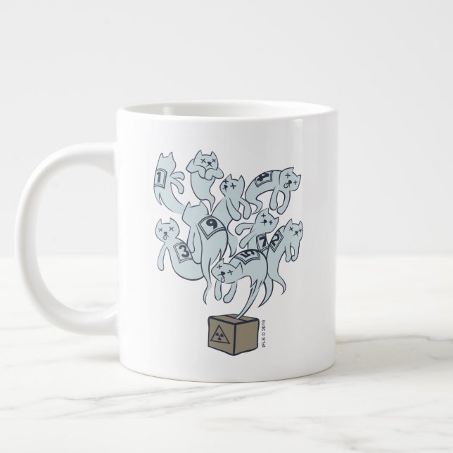 Caneca De Café Grande Gato de Schrödinger 9 Vive (Esquerda)