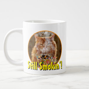 Caneca De Café Grande Gato Engraçado Com Cupcake De Aniversário Derret