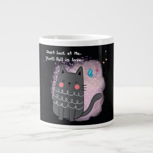 Caneca De Café Grande Gato Engraçado, não olhe para mim, Especialmente M