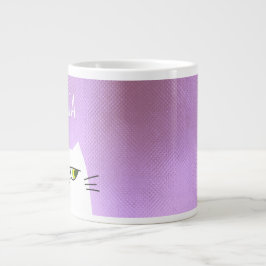 Caneca De Café Grande Gato - Gato - Kawaii Rosa