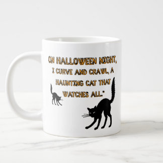 Caneca De Café Grande gato halloween,