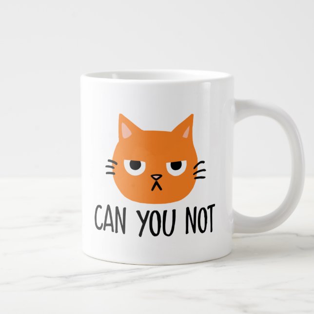 Caneca De Café Grande Gato irritado não pode ser engraçado? (Direita)