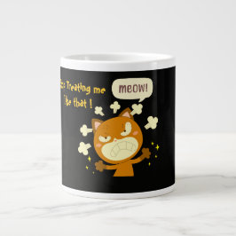 Caneca De Café Grande Gato Irritado, pare de me tratar assim!