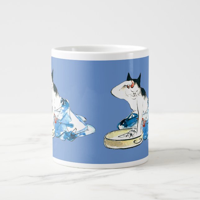 Caneca De Café Grande Gato japonês Humorístico - Balança II (Frente)