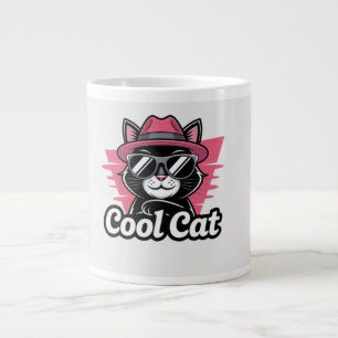 Caneca De Café Grande Gato Legal com Estilo