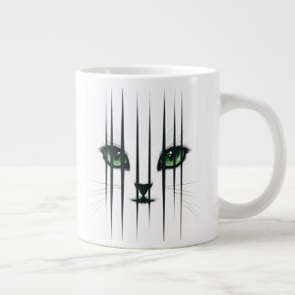 Caneca De Café Grande Gato Olhos Verdes Grandes Amante de Gatos Moderno 
