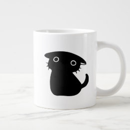Caneca De Café Grande gato preto