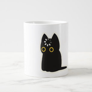 Caneca De Café Grande Gato Preto Void Carregando Amor de Animal Engraçad
