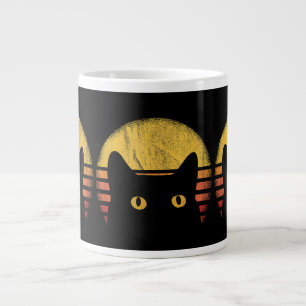 Caneca De Café Grande Gato Retro Vintage
