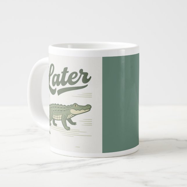 Caneca De Café Grande Gator posterior: em movimento (Frente Esquerda)