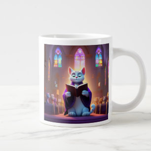 Caneca De Café Grande Gatos Da Igreja