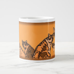 Caneca De Café Grande Gatos-do-mar