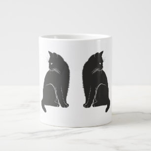 Caneca De Café Grande Gatos Pretos