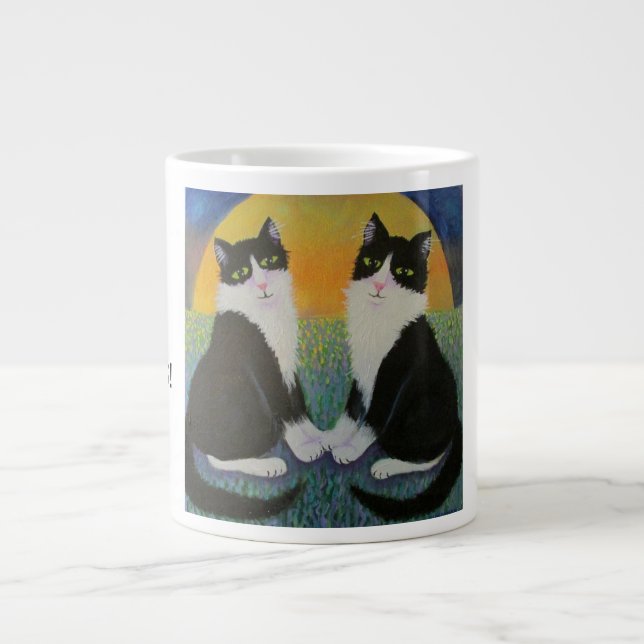 CANECA DE CAFÉ GRANDE GATOS SANTOS! (Frente)
