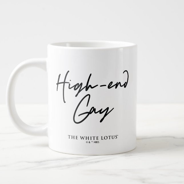 Caneca De Café Grande Gay high-end - O Lotus Branco (Esquerda)