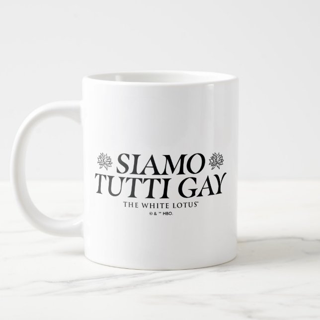 Caneca De Café Grande Gay Siamo Tutti - O Lotus Branco (Esquerda)